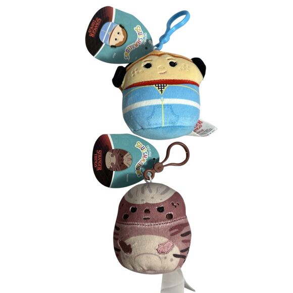 Squishmallows Lot of 2 Clips Stranger Things Max and Vecna 3.5 Inch Plush New - Picture 1 of 6